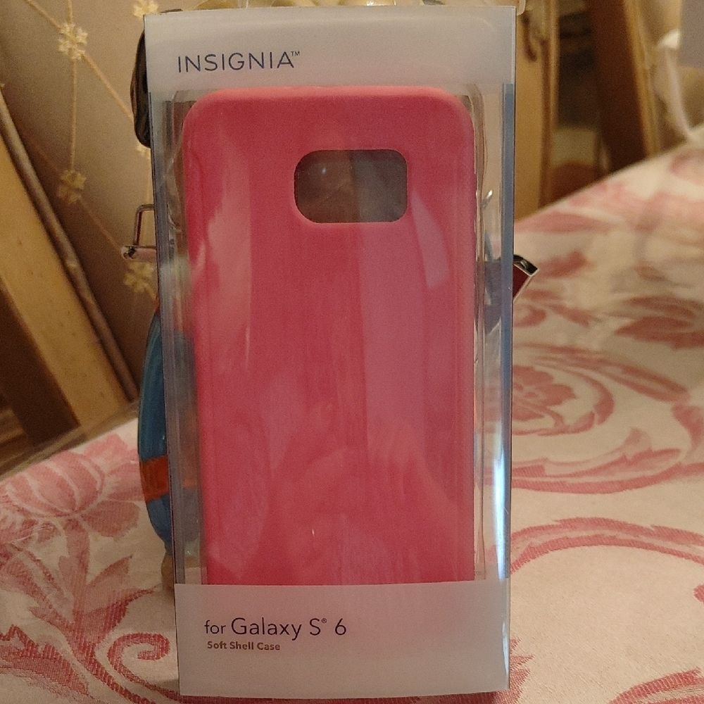 Pink Soft Shell Case for Galaxy S6 + 1 Screen Guard - Picture 1 of 8